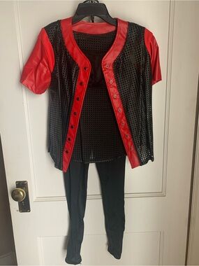 Black & Red Hip Hop Dance Costume